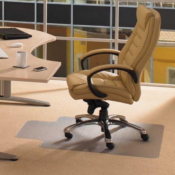 Floortex Cleartex Advantagemat 53x45 in PVC Chair Mat for Medium Pile Carpet Cleartex Chairmats