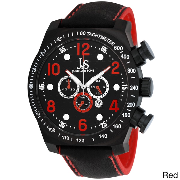 Joshua & Sons Men's Oversized Chronograph Stainless Steel Sport Watch Joshua & Sons Men's Joshua & Sons Watches