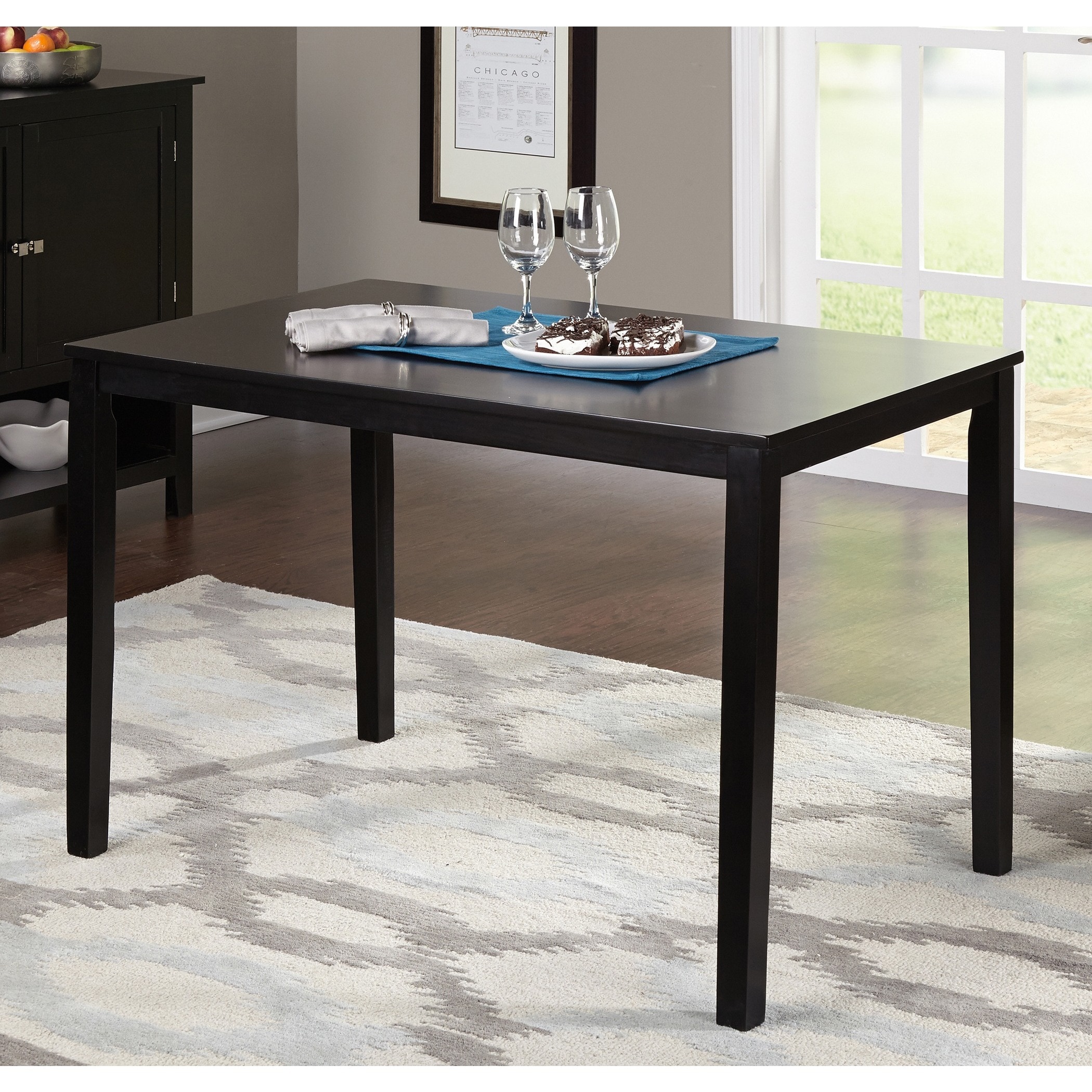 Shop Simple Living Shaker Black Dining Table On Sale Free Shipping
