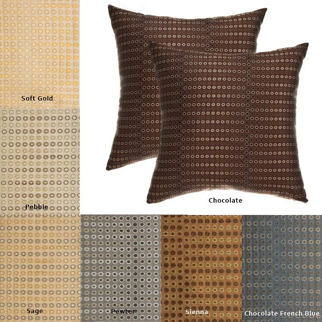 Jaipur Circle 18-inch Square Decorative Pillows (Set of 2)