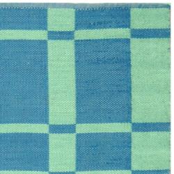 Handmade Thom Filicia Chatham Sea Blue Outdoor Rug (4' x 6') Safavieh 3x5   4x6 Rugs