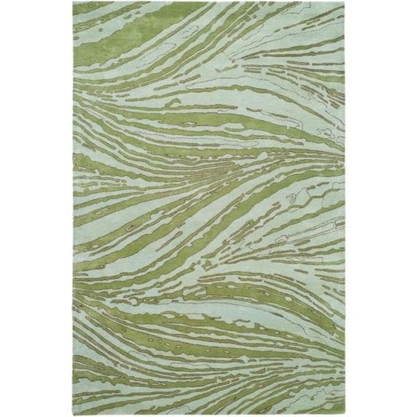 Handmade Thom Filicia Niagra Green N.Z. Wool Rug - 8' x 10'