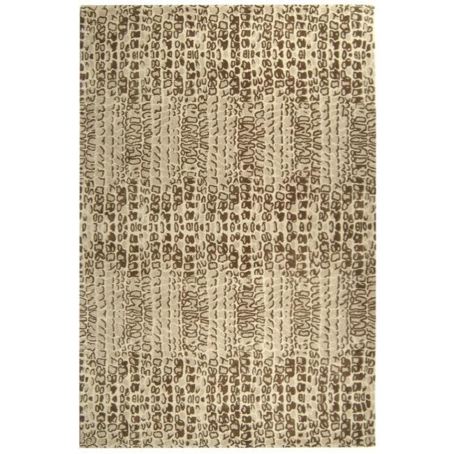 Handmade Thom Filicia Solar Limestone N.Z. Wool Rug (9 X 12)