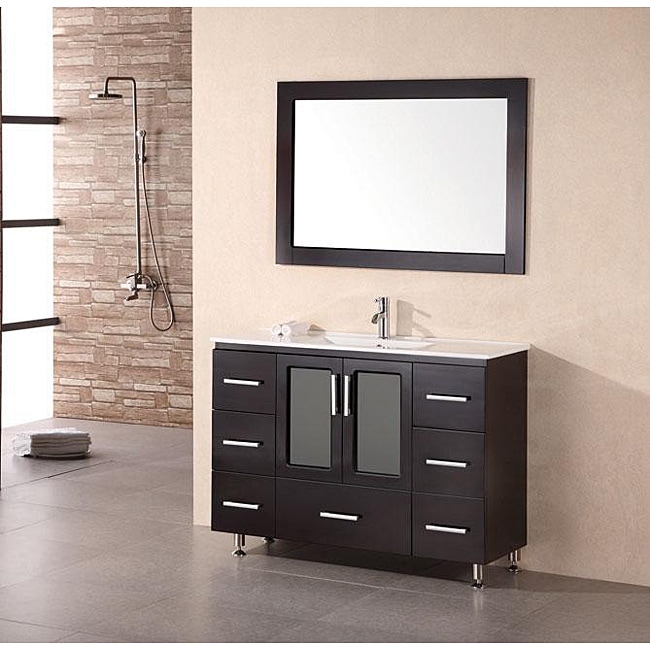 Shop Design Element Stanton 48-inch Espresso Wood Bathroom ...