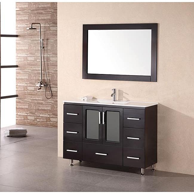 Design Element Stanton 48-inch Espresso Wood Bathroom Vanity