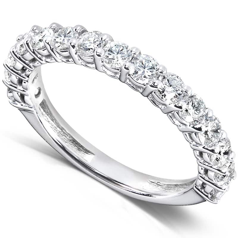 Annello by Kobelli 14k White Gold 1 Carat TDW Women's Diamond Wedding Band