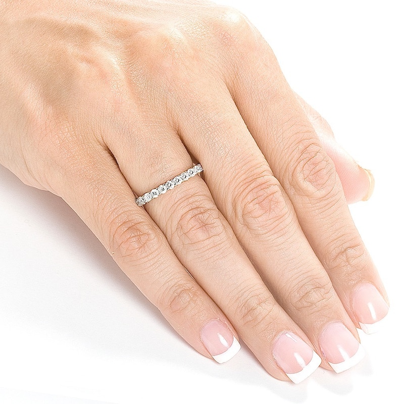 Annello by Kobelli 14k White Gold 1 Carat TDW Women's Diamond Wedding Band