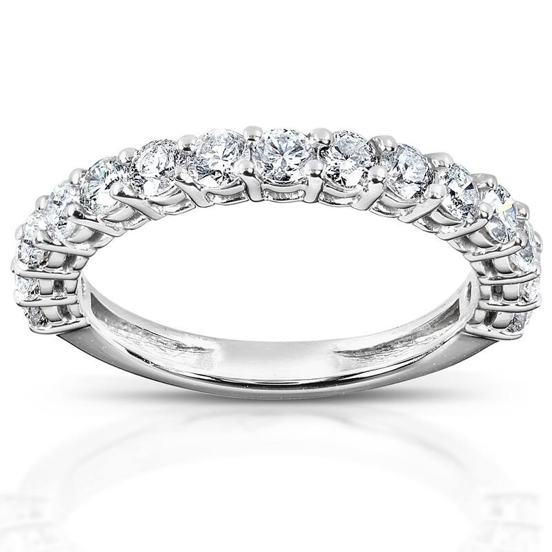 Annello by Kobelli 14k White Gold 1 Carat TDW Women's Diamond Wedding Band - 5