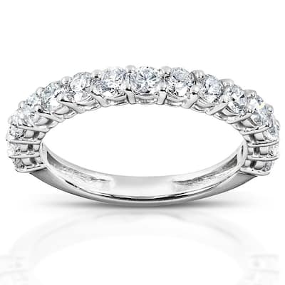 Annello by Kobelli 14k White Gold 1 Carat TDW Women's Diamond Wedding Band