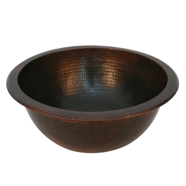 Hand-hammered Oil Rubbed Bronze Round Sink - Free Shipping Today ...