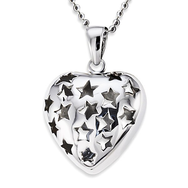 Shop West Coast Jewelry Stainless Steel Star Cutout Heart Necklace Free Shipping On Orders