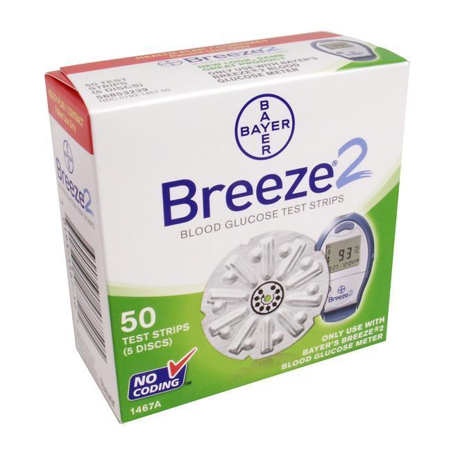 Shop Bayer Breeze 2 Blood Glucose 50 Ct Test Strips Pack Of 3 Overstock