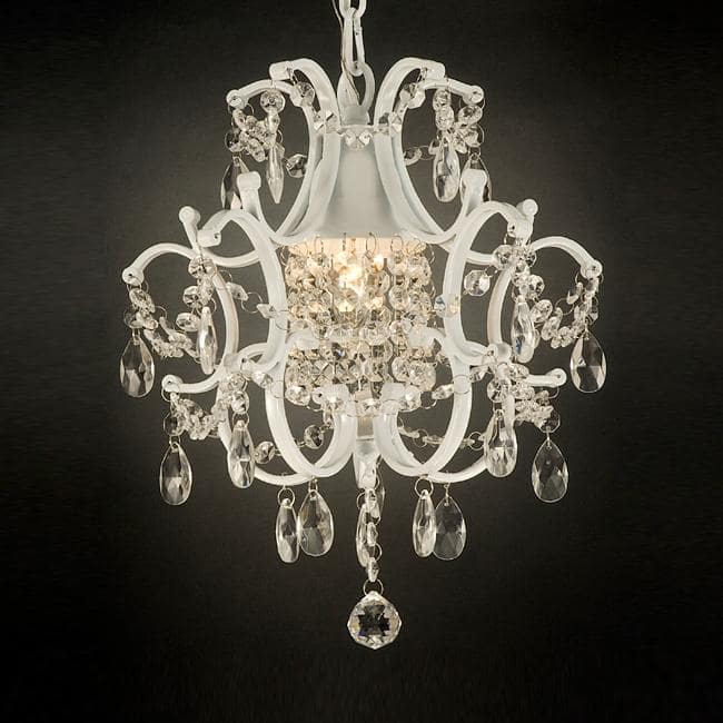 Gallery Versailles 1-light White/ Crystal Mini Chandelier