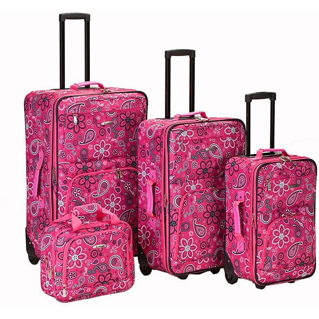 rockland pink luggage