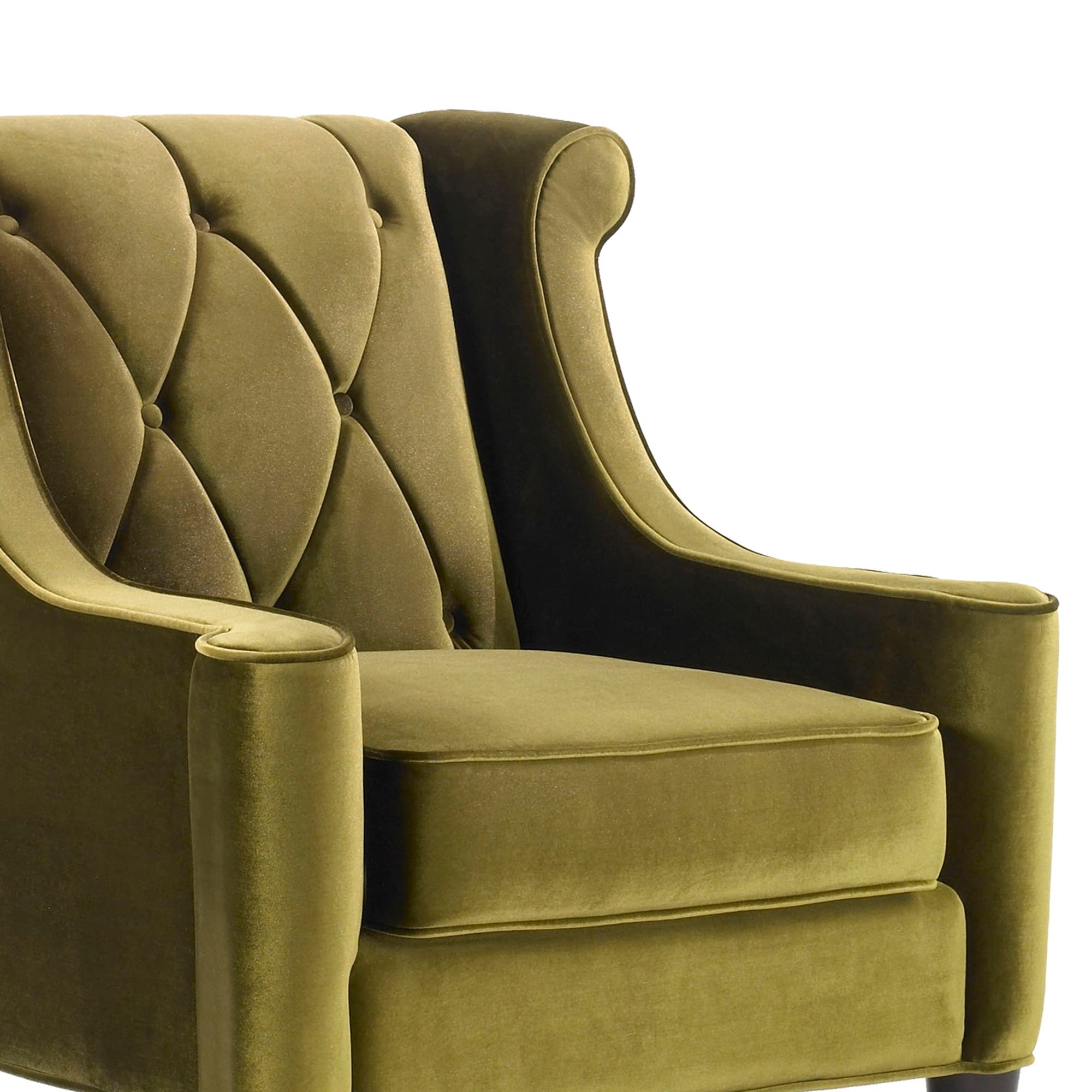 overstock green velvet chair