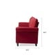 preview thumbnail 12 of 10, Handy Living Provant SoFast Flared Arm Crimson Red Microfiber Sofa