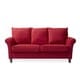 preview thumbnail 4 of 10, Handy Living Provant SoFast Flared Arm Crimson Red Microfiber Sofa