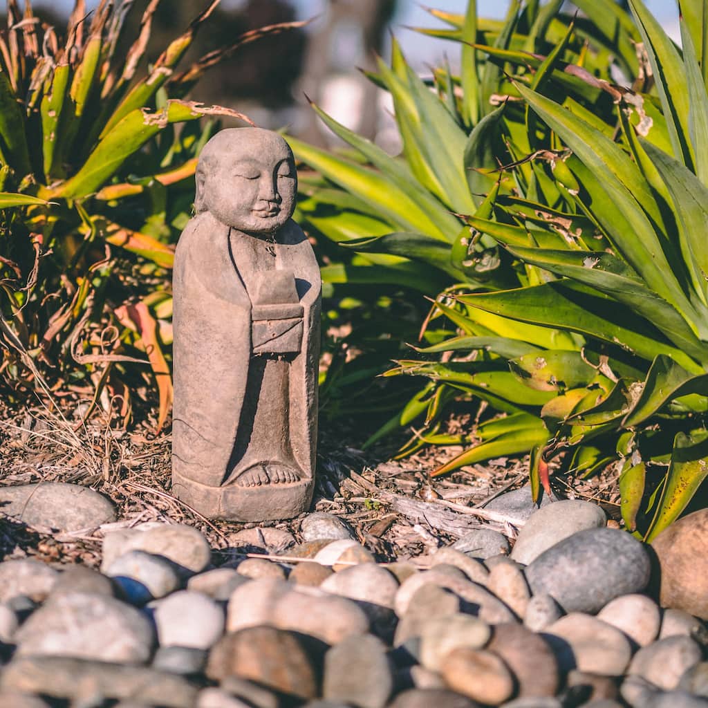 Handmade Stone Minimalist Jizo Statue