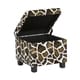 preview thumbnail 5 of 6, Upton Home Giraffe Faux Leather Storage Ottoman