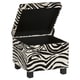 preview thumbnail 10 of 8, Upton Home Zebra Faux Leather Storage Ottoman