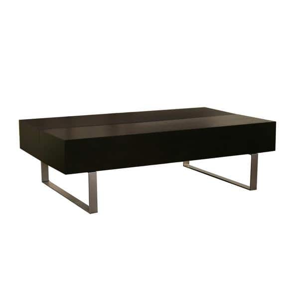 Shop Noemi Black Modern Coffee Table With Storage Compartments