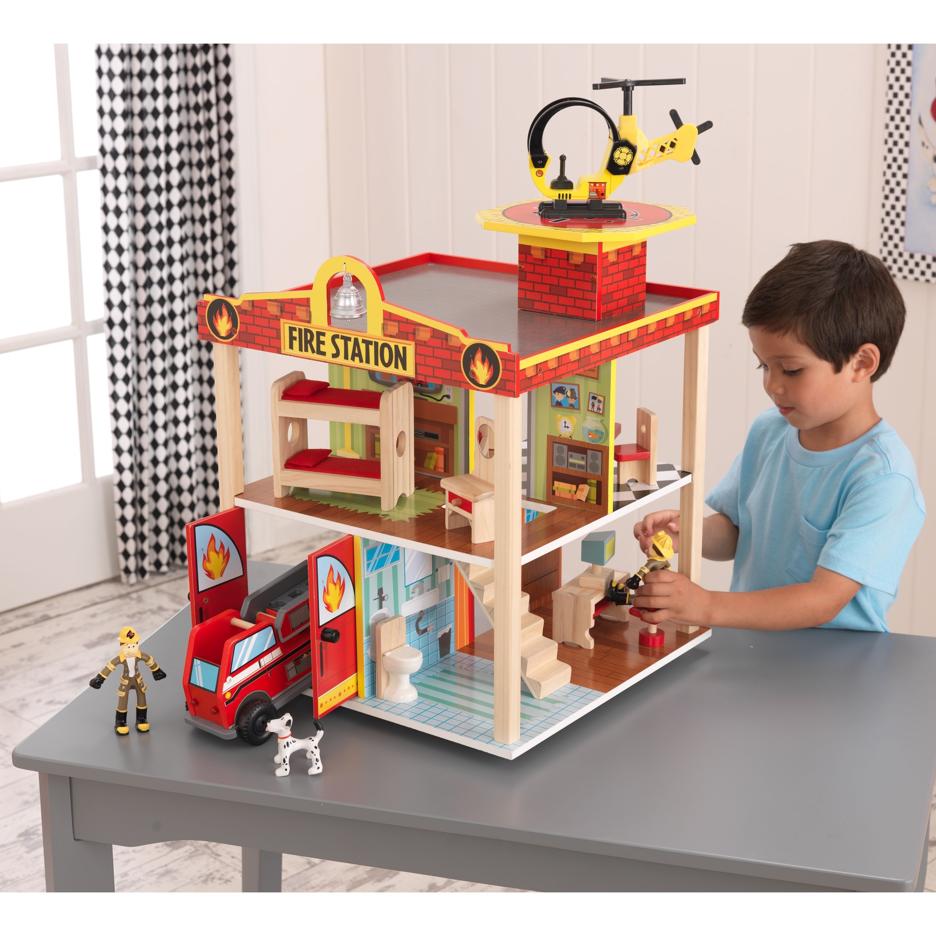 KidKraft Fire Station Set Red EBay   L13098829 