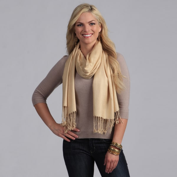 Peach Couture Tan Rayon Scarf. Opens flyout.