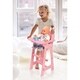 preview thumbnail 1 of 2, Badger Basket Blossoms and Butterflies Doll High Chair - Pink