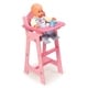 preview thumbnail 3 of 2, Badger Basket Blossoms and Butterflies Doll High Chair - Pink