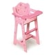 preview thumbnail 2 of 2, Badger Basket Blossoms and Butterflies Doll High Chair - Pink