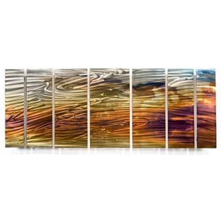Ash Carl 'Warm Breeze' 7-piece Metal Wall Art Set - Overstock - 5288851