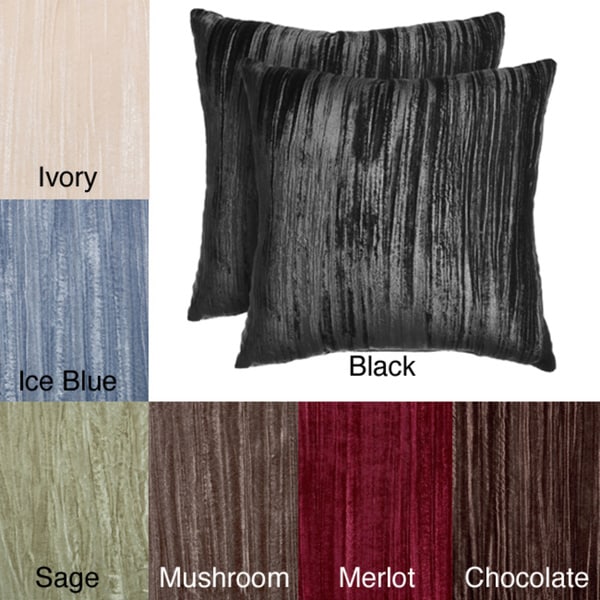 Shop Aretha Crushed Velvet Pillows (Set of 2) Free Shipping Today