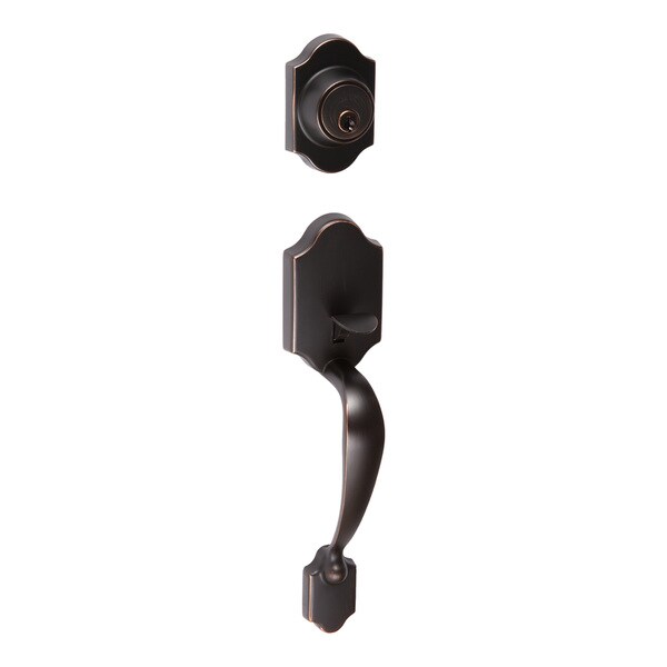 Sure-Loc Vintage Bronze Front Entry Handleset (Egg/Round Interior Trim Options). Opens flyout.