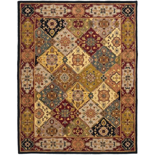 Handmade Heritage Bakhtiari Multi/ Red Wool Area Rug (76 X 96)