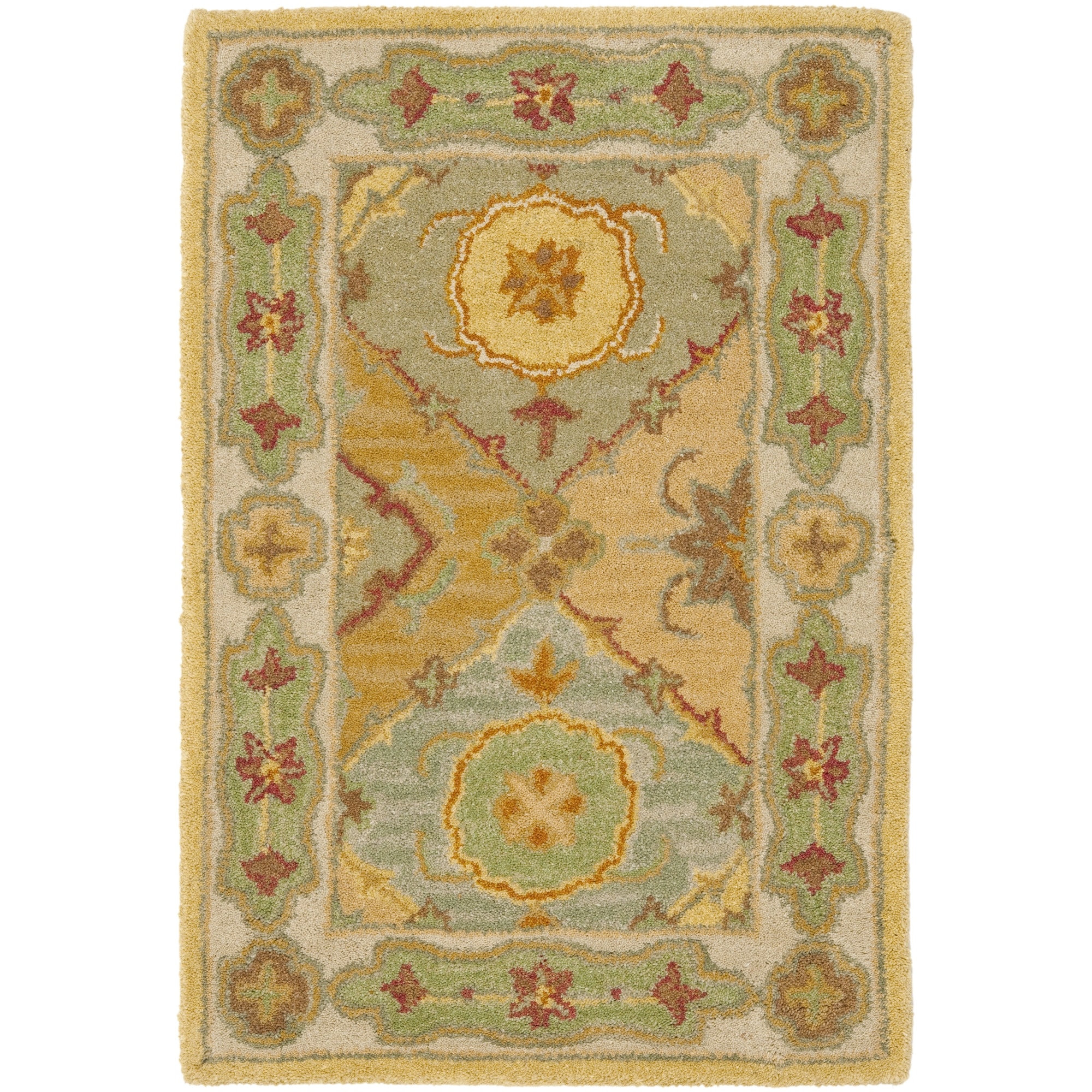 Handmade Heritage Bakhtiari Multi/ Ivory Wool Rug (2 X 3)