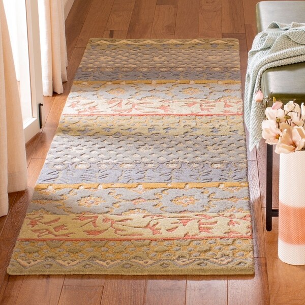 Safavieh Handmade Rodeo Drive Bohemian Collage Multicolored Wool Runner (2'6 x 14') - Multi - 2'6" x 14'