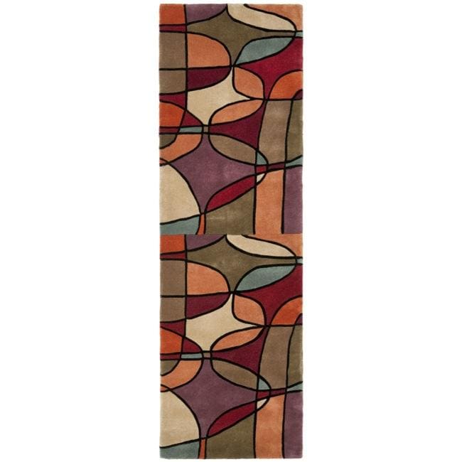 Handmade Rodeo Drive Tiff Multicolor N.Z. Wool Runner (26 X 8)