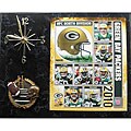 2010 Green Bay Packers Quartz Clock with Black Marble Finish