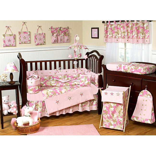 Shop Sweet Jojo Designs Pink Camo 9-piece Crib Bedding Set - Free