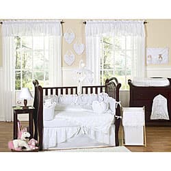 Shop Sweet Jojo Designs White Eyelet 9 Piece Crib Bedding Set