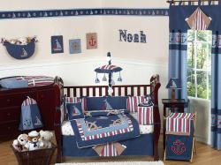 nautical crib bumper