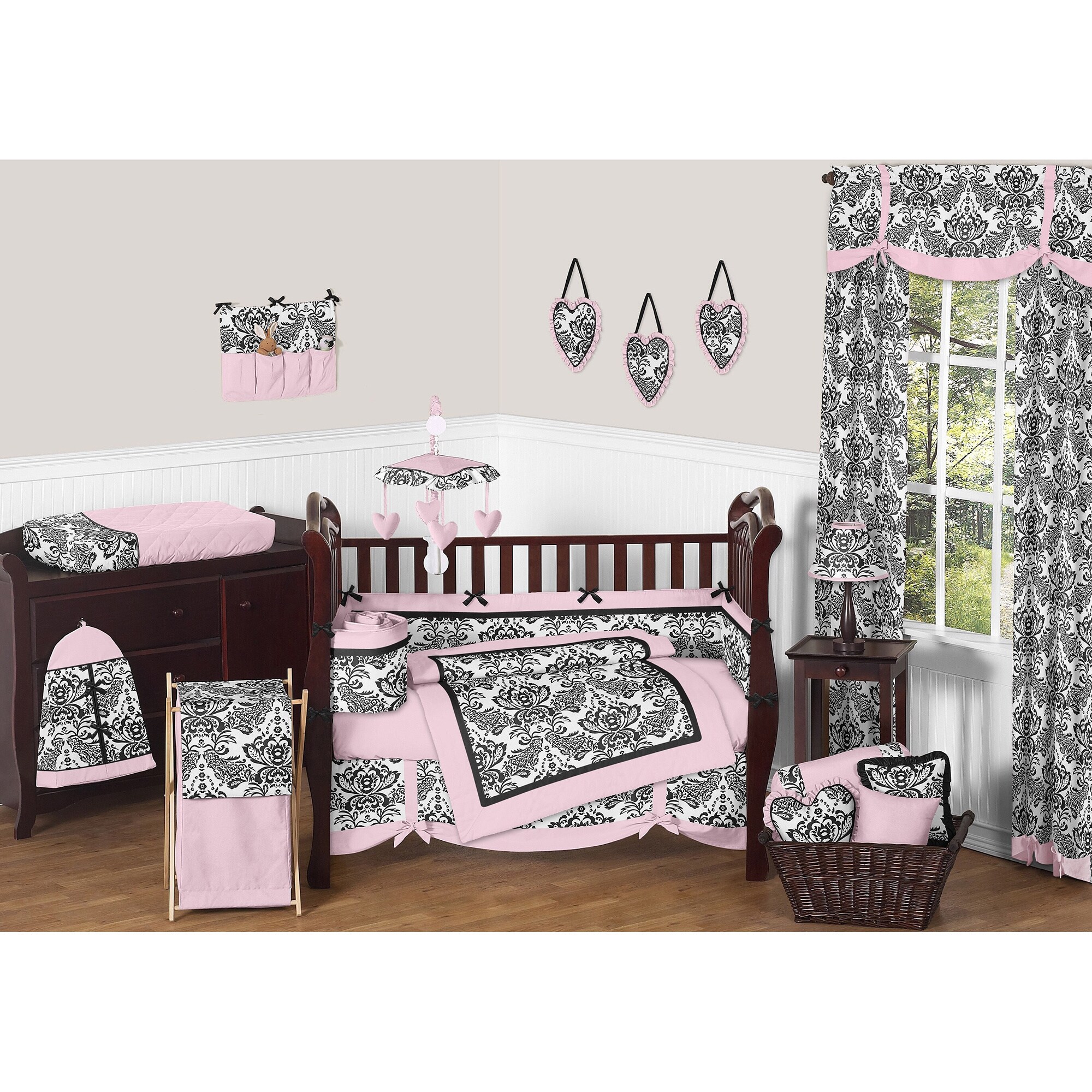 Shop Sophia 9 Piece Crib Bedding Set Overstock 5298484