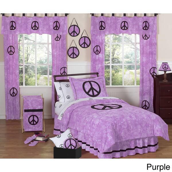 Shop Sweet Jojo Designs Peace Sign Comforter Set Free Shipping