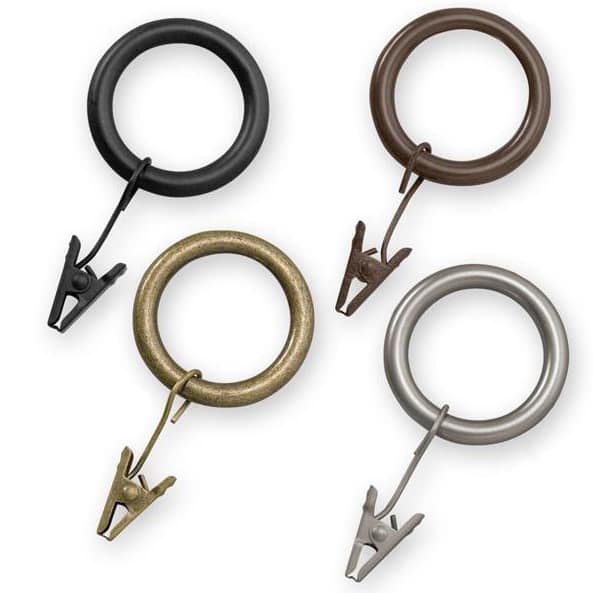 Pinnacle Simply Elegant and Finishing Touch Decorative Curtain Rod Rings