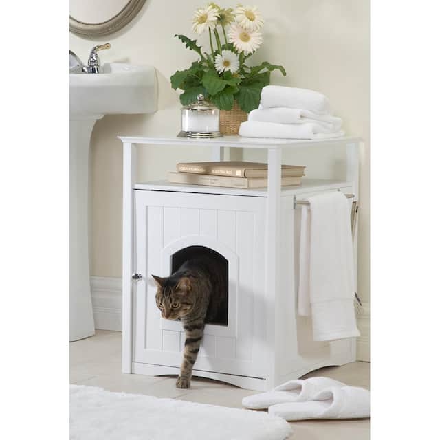 Merry Products Furniture Hidden Cat Litter Box Enclosure Overstock