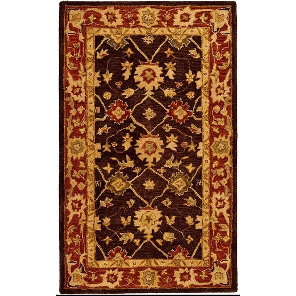 Safavieh Handmade Anatolia Oriental Kerman Olive/ Rust Hand-spun Wool ...