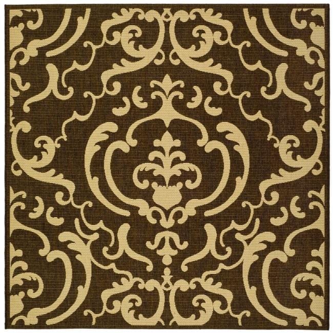 Indoor/ Outdoor Bimini Chocolate/ Natural Rug (710 Square)