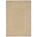 Safavieh Courtyard Scroll Border Dark Beige/ Beige Indoor/ Outdoor Rug - 6'7 x 9'6