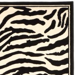 Lyndhurst Collection Zebra Black/ White Rug (5' 3 x 7' 6) Safavieh 5x8   6x9 Rugs