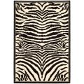 Safavieh Lyndhurst Contemporary Zebra Black/ Ivory Rug - 5'3" x 7'6"